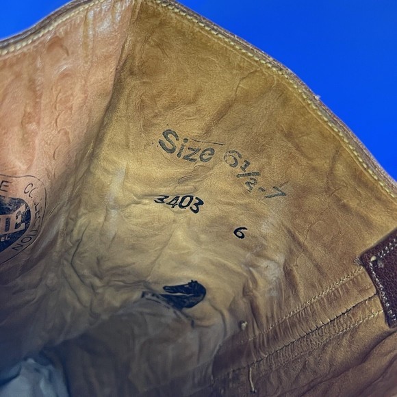 Vintage Kane Gold Label Exclusive‎ 3403 Brown Leather Boots Women’s 6.5 - 7 - Picture 13 of 13